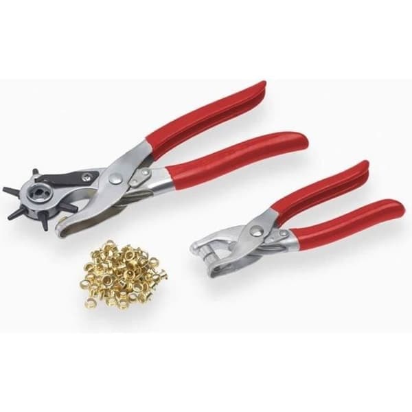 MEISTER Eyelet Pliers Set - 2-Piece - Grey Plastic