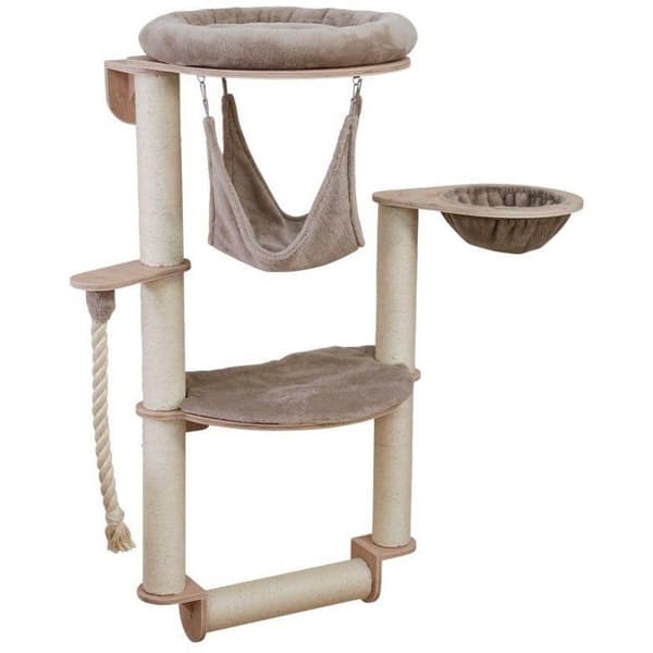 KERBL Wall-Mounted Cat Tree - H. 138 cm - Dolomite Grappa Pro - Taupe