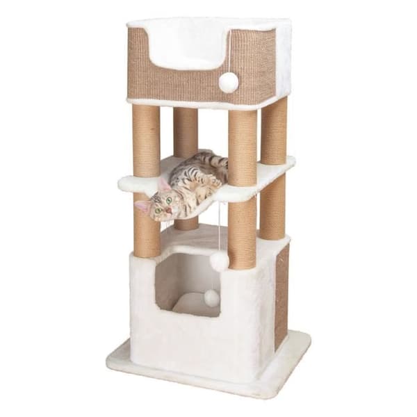 TRIXIE LUCANO Cat Tree 110 cm - White/Taupe