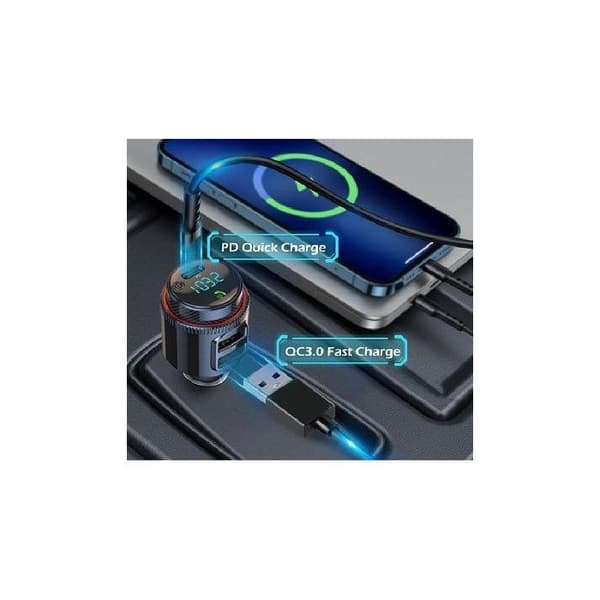 THOMSON Bluetooth FM Transmitter V5.4 - 12/24V - 48W - 2 USB-A QC 3.0 & PD 30W
