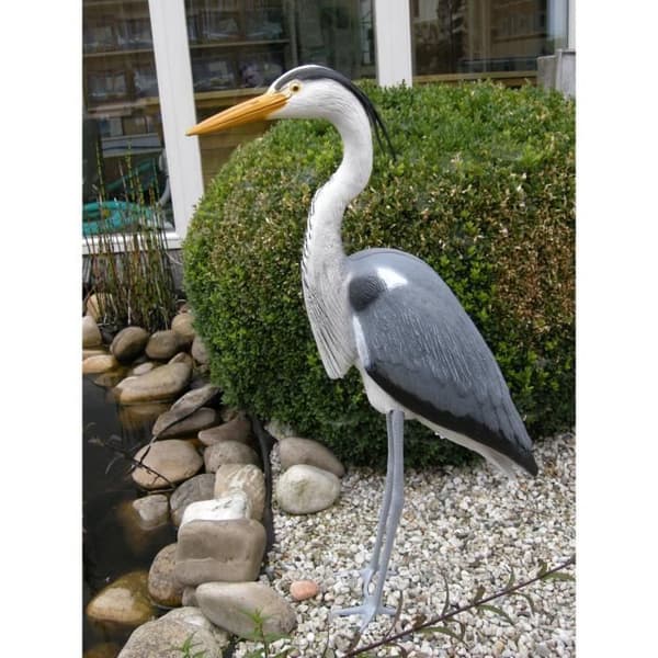 UBBINK Decorative Heron - Resin - Height 87 cm - Grey