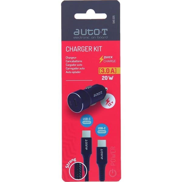 AUTO T Car Charger Kit - USB-C - 20W - 5A