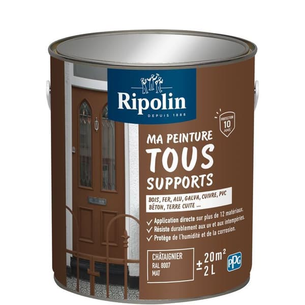 Ripolin Multi-surface Paint - Chestnut - RAL 8007 - Matte - 2 L