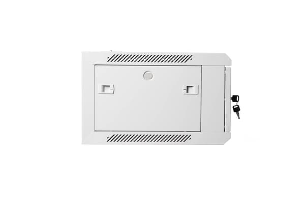 Wall-Mounted Network Cabinet 19" 4U Rack 600x450 Solid Door Gray