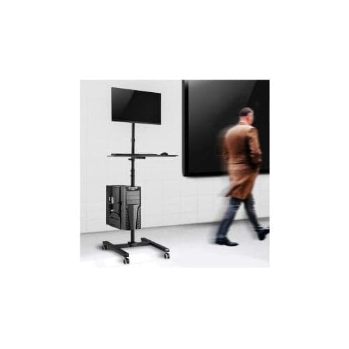 Maclean Mobile Computer Station Stand on Wheels Max 17-32" Max 20 kg MC-793