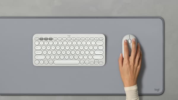 Logitech Pebble Mouse 2 M350s - Optical Mouse - Wireless - Bluetooth 5.2 LE - Tonal White (910-007013)