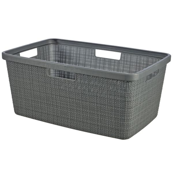 Curver Jute-Look Laundry Basket 46 L Dark Grey