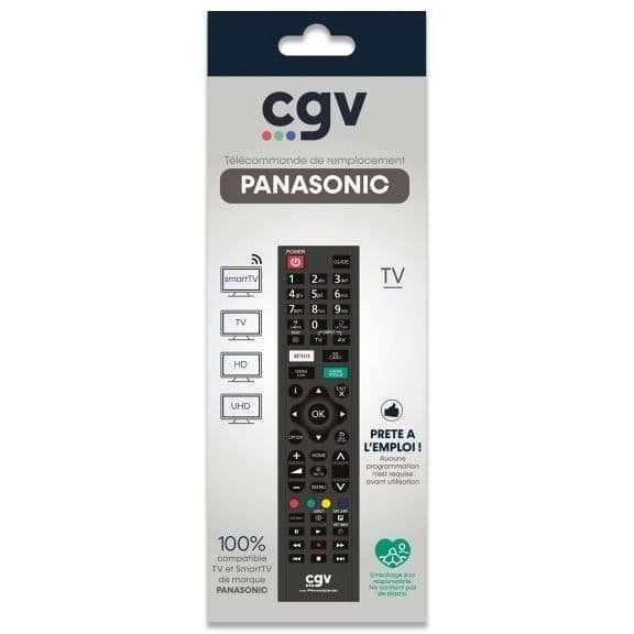 CGV Replacement Remote Control FIDELIO for Panasonic TVs - Ready to Use