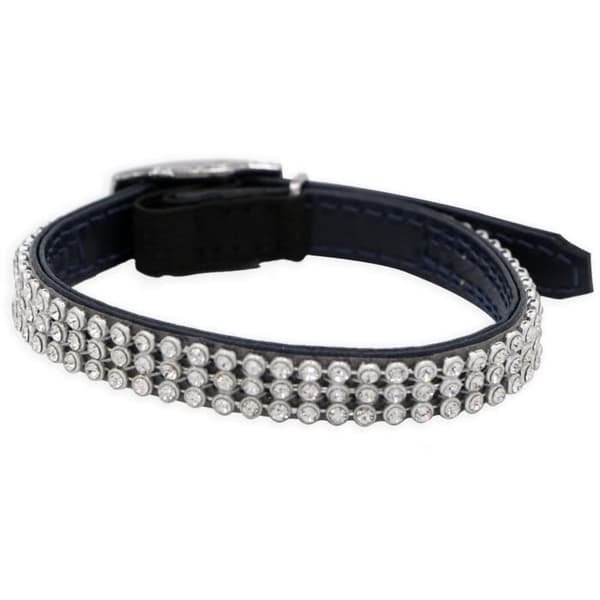 AIMÉ Cat Collar - Adjustable 18-28 cm - Black Nylon with Silver Bell