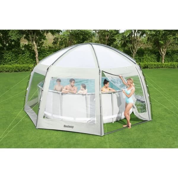 BESTWAY Pool Dome - Octagonal 600 x 600 x 295 cm - Grey