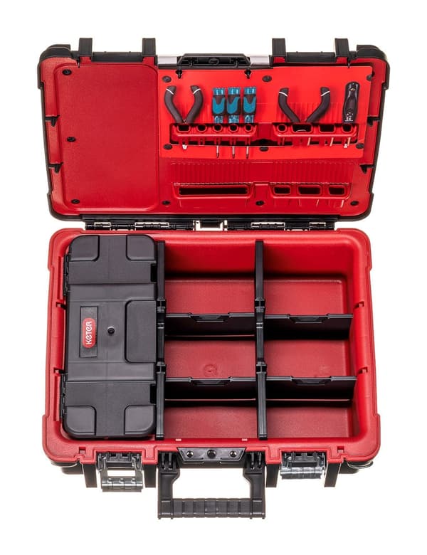 Keter 237003 Hard Shell Equipment Case Black Red