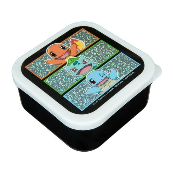 Pokémon Snack Boxes 3-Piece Set Red/Black/Yellow