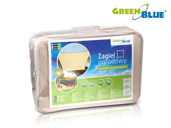 Sunscreen UV Polyester - 5 m Square - GreenBlue GB505