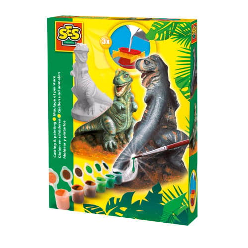 SES Creative Gipsgieten T-Rex - Plaster Sculptures Set Age 5+