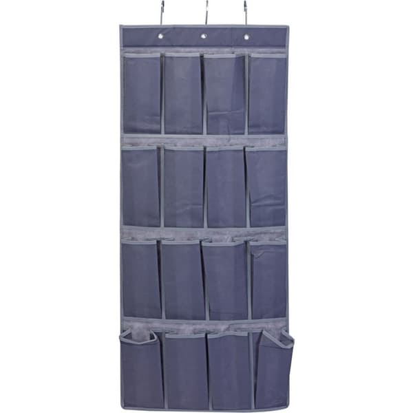 Storage Solutions Door Organizer 45x110 cm 16 Compartments Anthracite/Grey