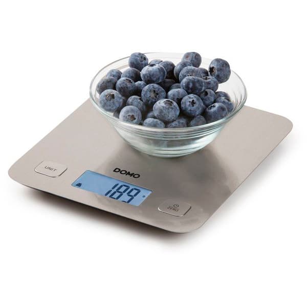 DOMO DO9239W Electronic Kitchen Scale - 5 kg Capacity - Stainless Steel - Tare Function
