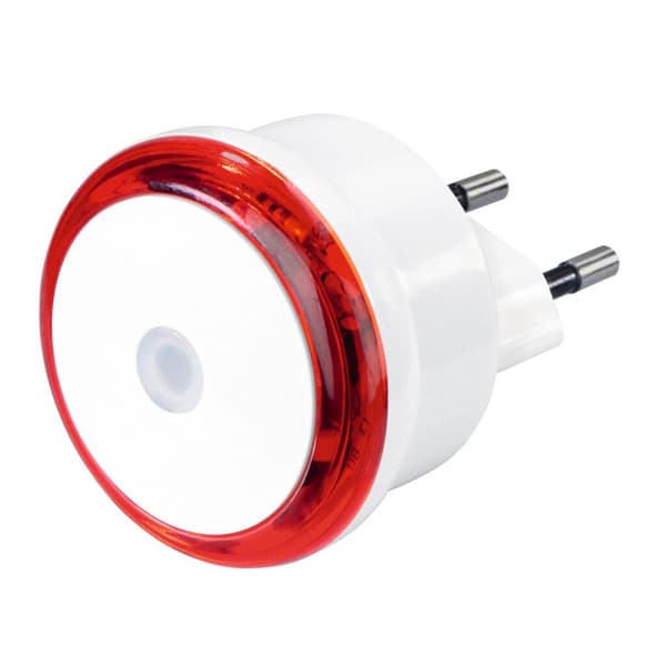 Hama LED Night Light Basic with Plug Dusk Sensor Energy Saving Red