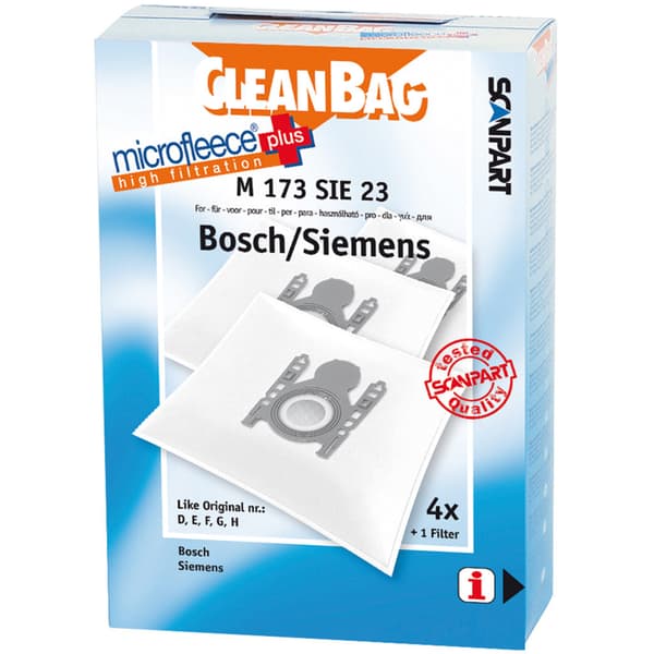 Scanpart Microfleece Dust Bag B/s D/e/f/g/h - Pack of 4 M173sie23