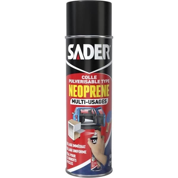 SADER Multi-Purpose Neoprene Spray Adhesive - Extra Strong - All Materials - Instant Bond - 500 ml Can