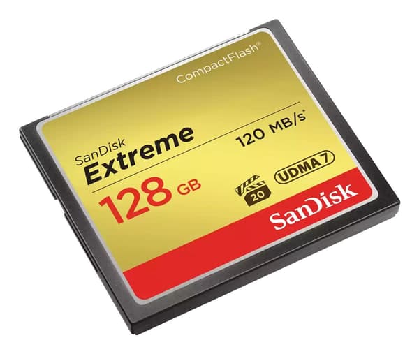 SanDisk Extreme - Flash Memory Card - 128GB - 567x - CompactFlash - SDCFXSB-128 G-G46