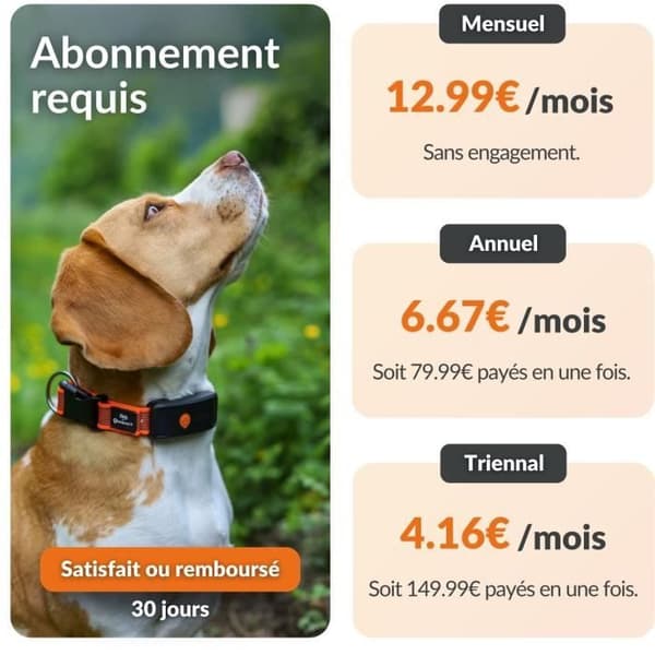 WEENECT Dog XT GPS Collar - XL Antenna - Waterproof - Julius-K9 - Orange