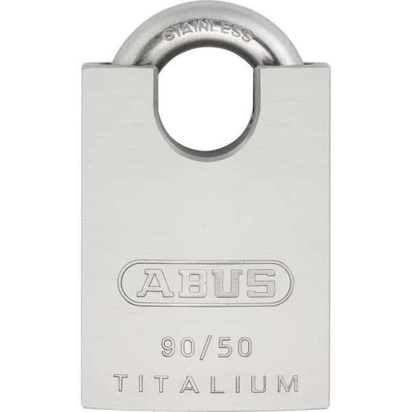ABUS Padlock - Protected Shackle - Interchangeable Cylinder - Weatherproof - 90RK/50