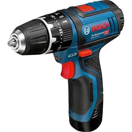 Bosch Professional GSB 12V-15 Cordless Hammer Drill/Driver + 10 Accessories