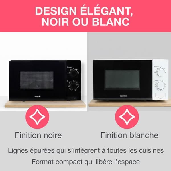 OCEANIC MO20W11 Microwave - 20 L - 700W - White H26 P32