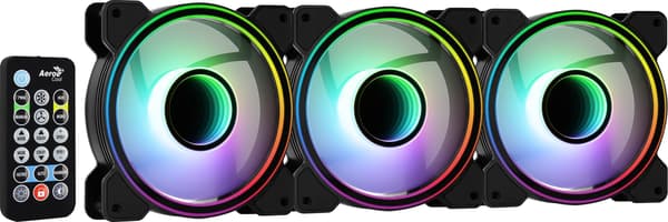 Aerocool Mirage 12 ARGB Pro Computer Case Cooling Set 12 cm Black