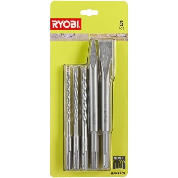 RYOBI 3-Piece Drill Bit Set with 2 SDS+ Chisels - RAKSP05