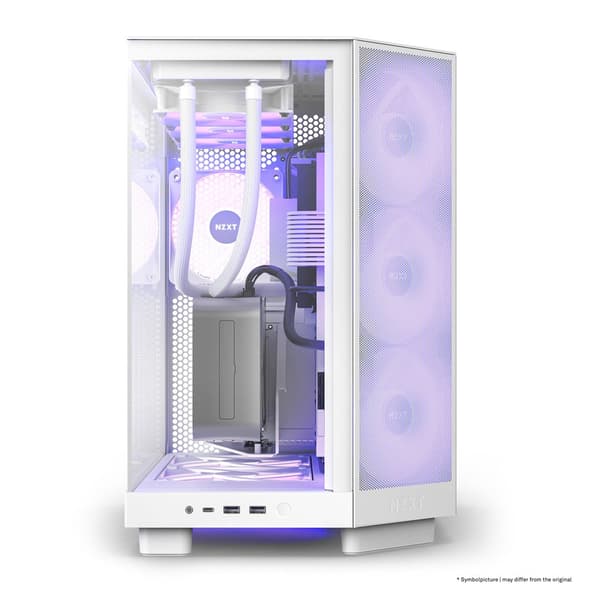 NZXT H6 Flow RGB Midi Tower Case White - CC-H61FW-01