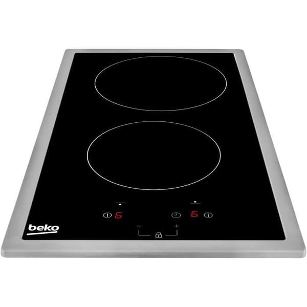 BEKO HDMC32400TX Cooktop - 2 Ceramic Hobs - Touch Controls - Black - Built-in Timer
