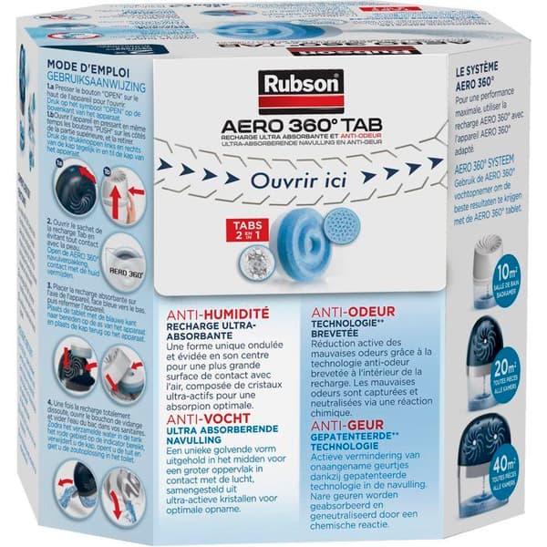 AERO 360 Neutral Refill Pack of 2 for RUBSON AERO 360 Device