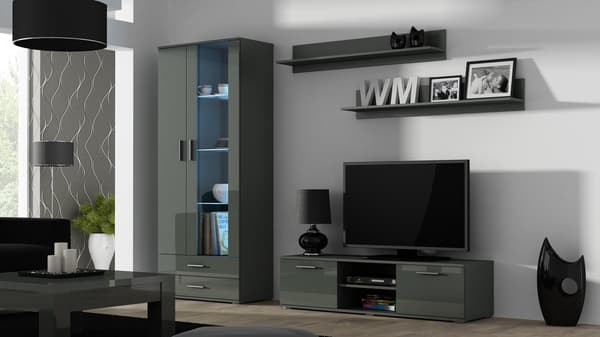 Cama TV Stand SOHO 140 Grey/Grey Gloss