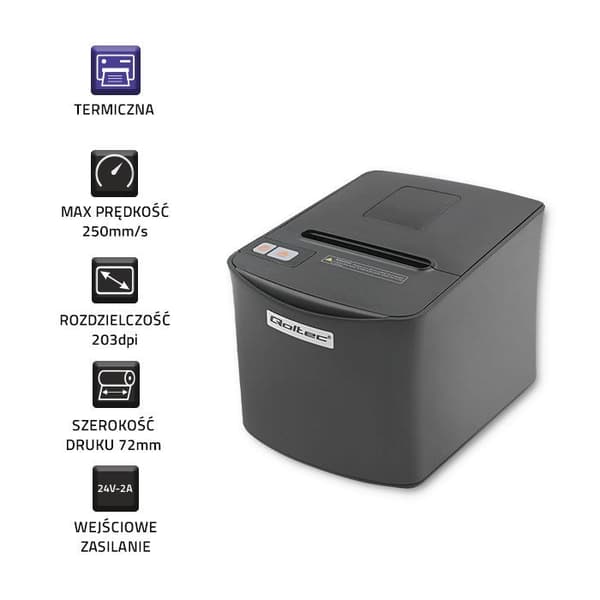 Qoltec Receipt Printer Thermal USB