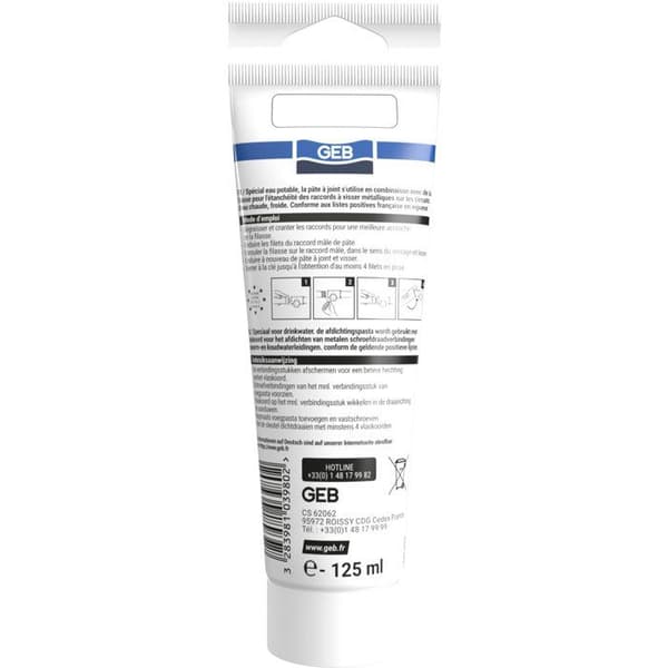 GEB Jointing Compound - Suitable for Drinking Water - 125 ml Tube