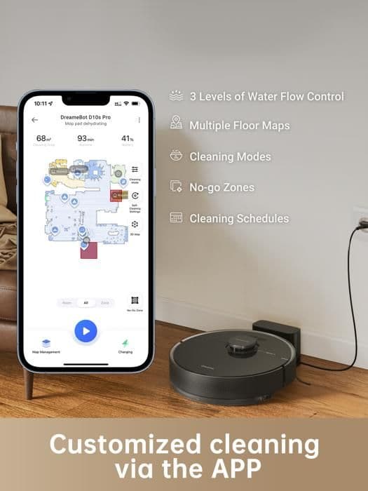 Dreame D10s Pro - Robot Vacuum and Mop - 5000 Pa - LDS Navigation - Model D10s Pro