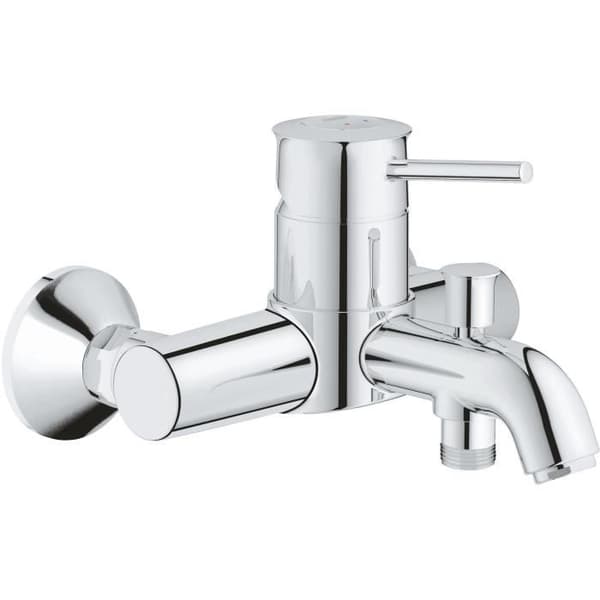 GROHE Wall-Mounted Single-Lever Bath/Shower Mixer - Chrome Finish - Depth 191 mm