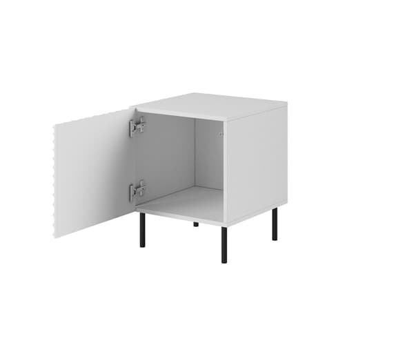 HOLE Bedside Table 2 pcs 44x40.5x53.5 cm White Matt
