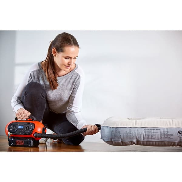 Black + Decker BDCINF18N Multi-Purpose Compressor - 230V/12V/18V - Max Pressure 11 Bar