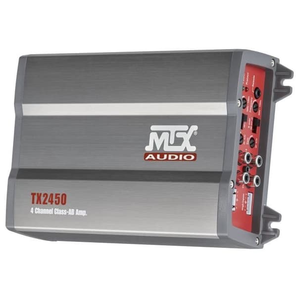 MTX AUDIO 4-Channel Amplifier - Class-AB 4x50W RMS - Variable Active Crossover 4x75Wrms