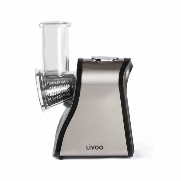 LIVOO DOP192 Electric Grater - Black and Grey - 4 Interchangeable Cones