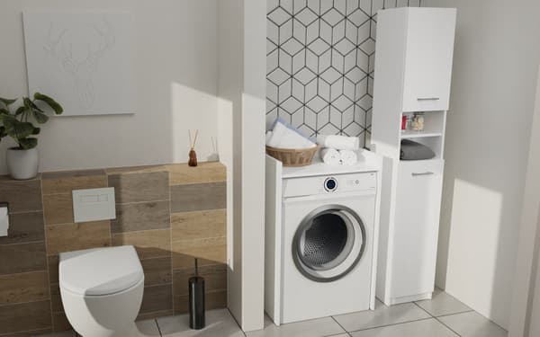 Pola NP Washing Machine Cabinet Matte White