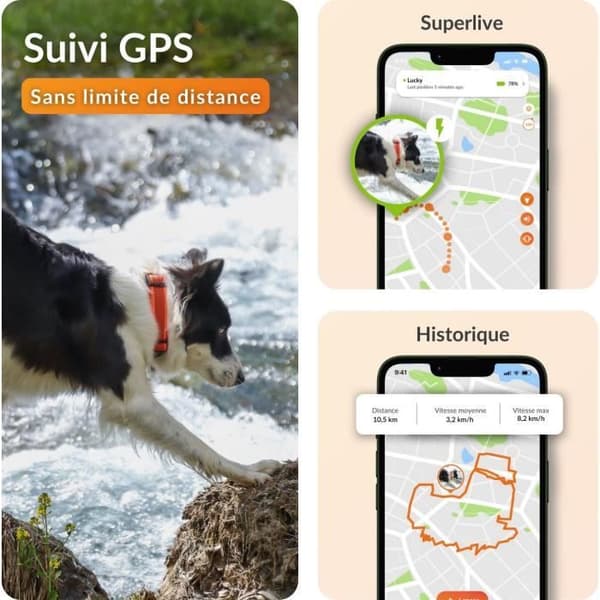 WEENECT Dog XT GPS Collar - XL Antenna - Waterproof - Julius-K9 - Orange