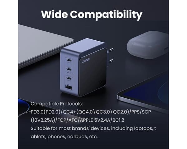 Nexode S 100W 4-port USB-laddare