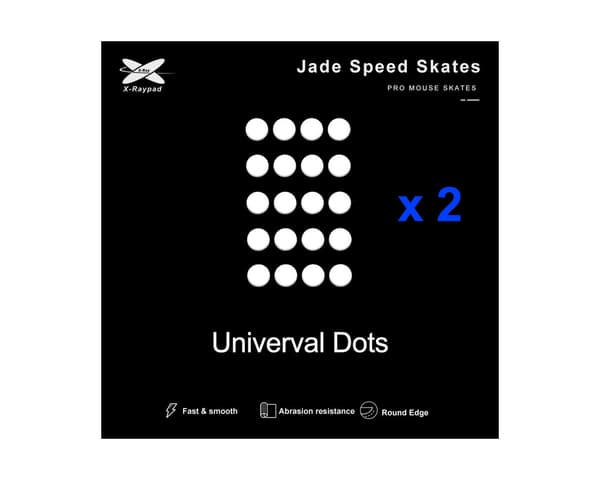 Jade Mouse Skates Universal 6.5mm Dots - 40pcs - Hiiren Tassut