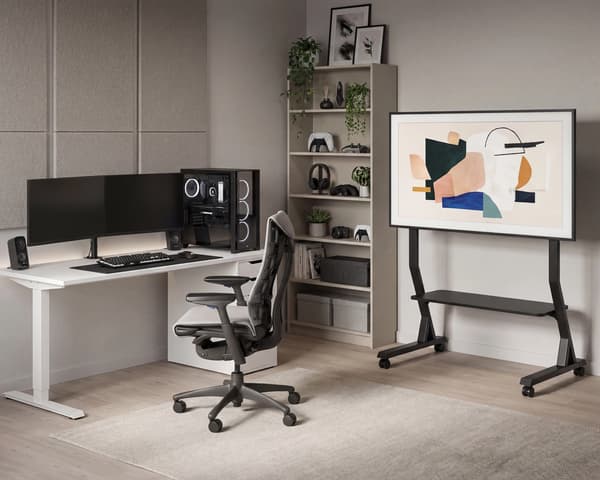 TV stativ på hjul - 45”-90” - Sort