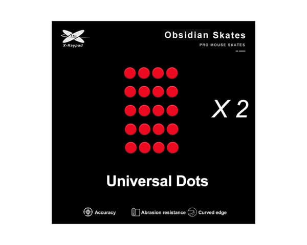 Obsidian Mouse Skates Universal 6.5mm Dots - 40pcs