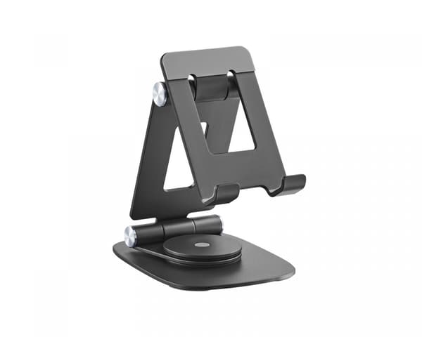 Aluminium Tablett og Mobilholder - Svart