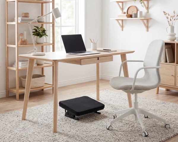 Ergonomisk Justerbar Fodskammel - Sort